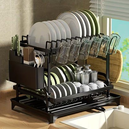 Escurridor Platos Multifuncional para Cocina Moderna-AquaRack™
